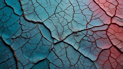 Colorful leaf with intricate texture, a close-up view