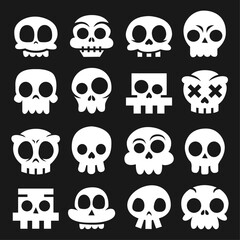 The shards are cute and cartoonish. A set of funny shards of different shapes.