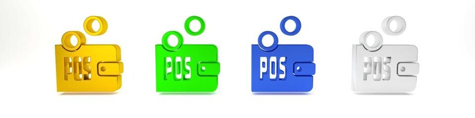 Colorful Proof of stake icon isolated on white background. Cryptocurrency economy and finance collection. Minimalism concept. 3D render illustration