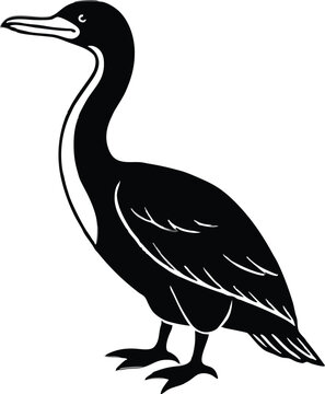 recommend clip art: cormorant silhouette vector illustration.