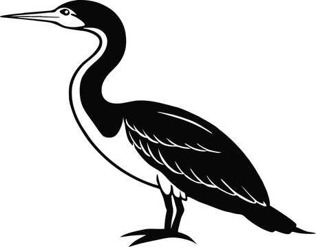 recommend clip art: cormorant silhouette vector illustration.