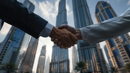 Business Handshake in Urban Environment