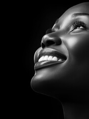 black and white portrait