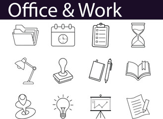 Office & Work Icon Set for Productivity