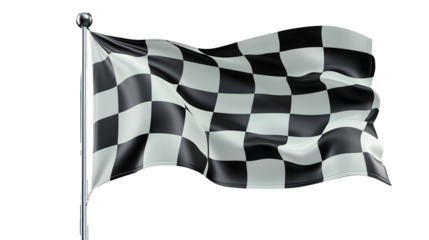 Checkered flag indicating end of a race
