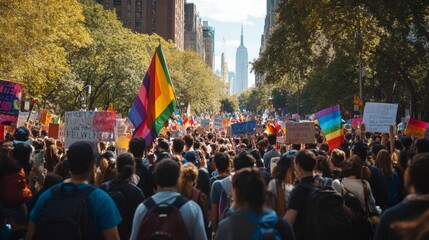 Equality march for LGBTQ rights, a powerful demonstration of solidarity and a call for global action towards equal rights for all
