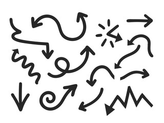 Hand-Drawn Vector Arrows Set for Creative Infographics and Presentations.
