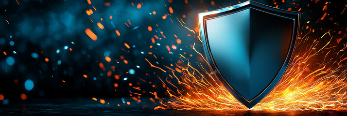 Shield with Sparks and Energy Effects