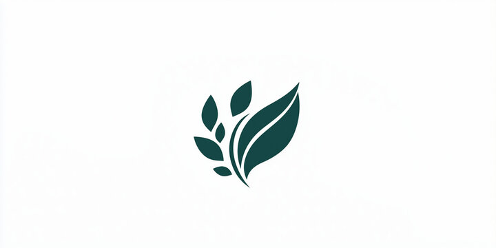 Logo con foglia verde per aziende di farmaceutiche o ambientali.