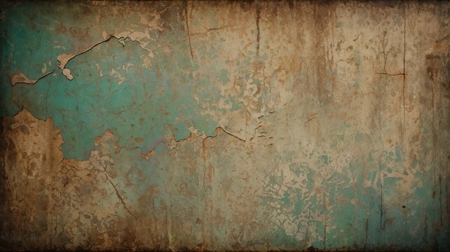 old wall background, vintage backgroup space for text, graphic resource, teal, brown, beige, instagram, pinterest,  grunge texture, dirty wall, grungy backdrop