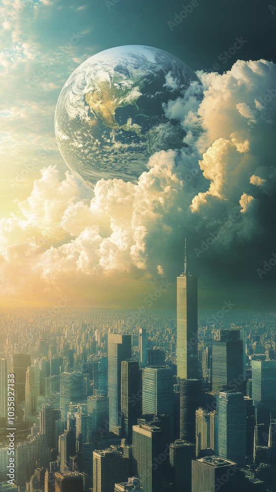Aufkleber innovative climate action strategies for reducing carbon emissions and mitigating the effects of glo