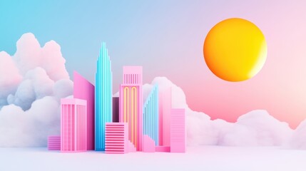 An imaginative illustration of a futuristic cityscape built using nanotechnology, showcasing the potential of these tiny structures to revolutionize our world.