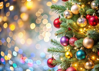 Stunning Christmas Tree Decoration with Twinkling Lights and Ornaments for Holiday Cheer