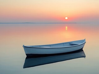 Fototapeta premium boat on the lake