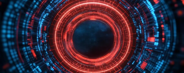 Holographic time display, cosmic backdrop, detailed timeline