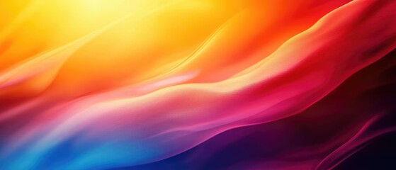 Vibrant abstract wave pattern with colorful gradients, smooth texture.