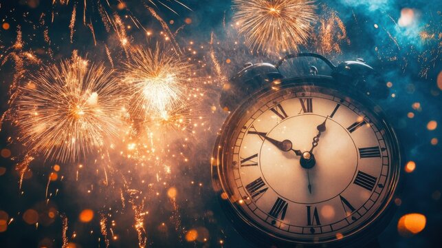 As soon as the clock struck midnight, the fireworks began.