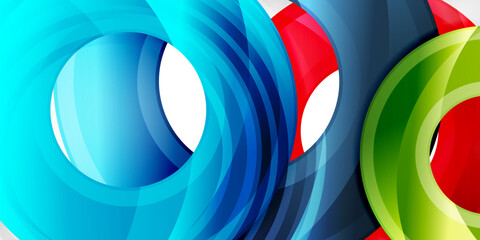 Obraz premium Circles, round elements, ring shapes premium background. Vector Illustration For Wallpaper, Banner, Background, Card, Book Illustration, landing page