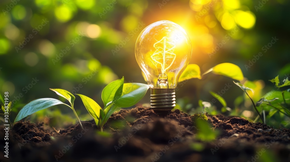 Poster Renewable resources as a cornerstone of sustainable development, emphasizing the importance of harnessing energy sources that are replenished naturally