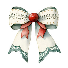 Decorative Ribbon Bow with Holiday Charm