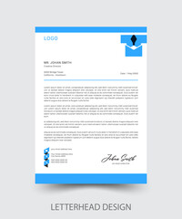 Letterhead Design, Modern Business Letterhead Design Template.