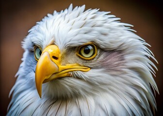 Fototapeta premium Stunning White Eagle Macro Closeup - Nature Photography of Majestic Bird in Focus