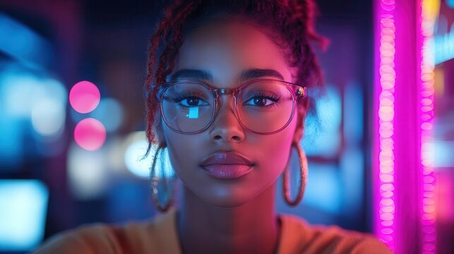 stylish millennial entrepreneur engaged in a dynamic brainstorming session with diverse colleagues surrounded by hightech gadgets brainstorming ideas illuminated by ambient office lighting