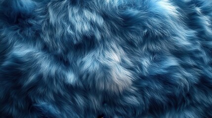 Fototapeta premium texture of fluffy blue fur captured from a top view showcasing a soft and shaggy surface that adds a cozy and inviting feel to any design