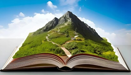 It symbolizes the knowledge that shapes landscapes of thought, emphasizing the transformative power of learning.