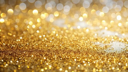 Luxurious high angle white and gold glitter background ideal for luxury and glamour themed designs