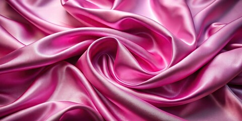 Obraz premium Luxurious pink fabric background with smooth shiny finish macro