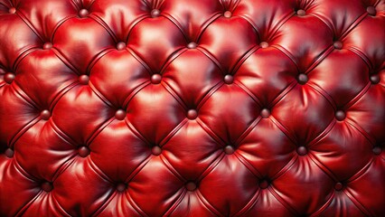 Fototapeta premium Luxurious red leather upholstery with golden high angle view