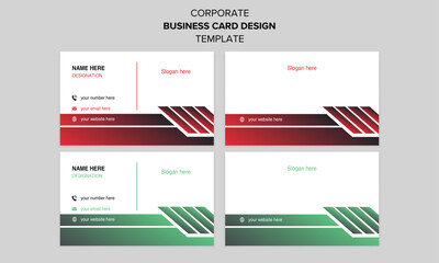 new modern minimalist creative corporate business card, name card business card and visiting card design template with multiple color variation.