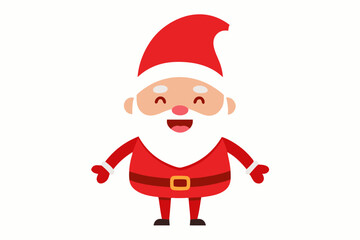 Santa Claus big Christmas and New Year set. Set of funny cartoon Santa with different emotions and situations. Vector illustration isolated.