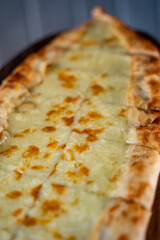 Turkish pide with cheese. Pita is traditional Turkish pizza.