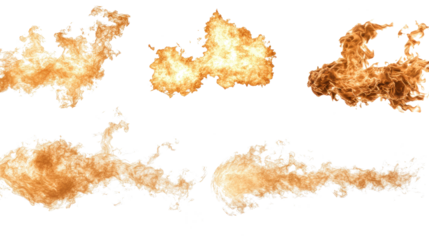 Realistic Fire Effects on Transparent Background Generative AI