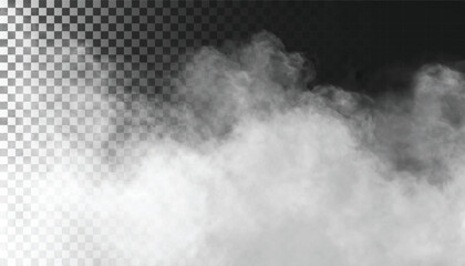 PSD Fog or smoke isolated transparent background. White cloudiness, mist, smog, dust, vapor PNG 22 © Akshay