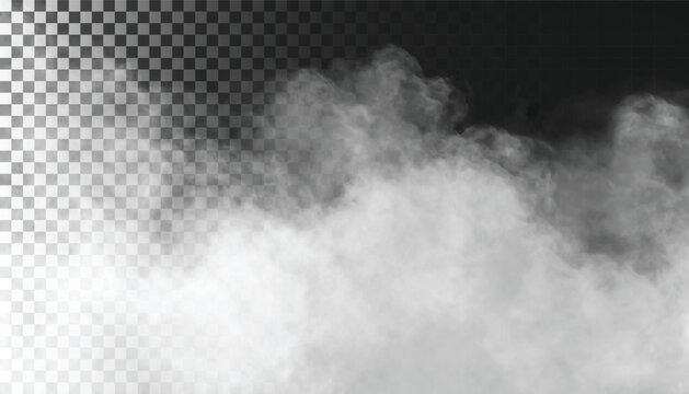 PSD Fog or smoke isolated transparent background. White cloudiness, mist, smog, dust, vapor PNG 22