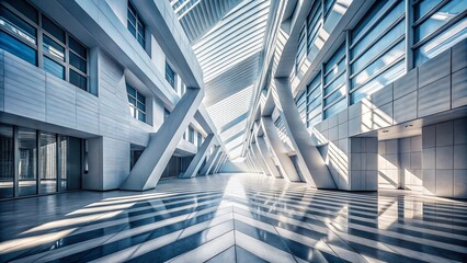 Obraz premium Urban Exploration with White Constructive Abstract Background for Contemporary Photography