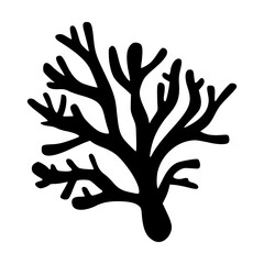 Obraz premium Simple vector illustration of coral, perfect for ocean-themed designs, marine life concepts, or underwater graphics with a clean, minimalist style.