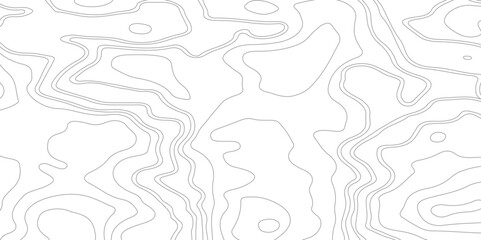 Abstract Topographic Contour Line Pattern in Black and White, Topographic map background geographic line map with elevation assignments. 