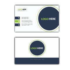 Elegant Business Cards for Consultancy Professionals. Layout in square size. Horizontal clean teamplate vector design