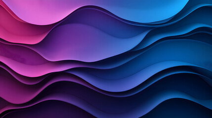 Fototapeta premium Vibrant Abstract Gradient, fluid blue and purple layers, luminous dark hues, smooth transitions, modern visual appeal