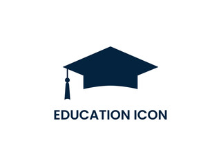 Modern education icons. Education icon isolated on white background and Vector illustration and Students cap icon set and Graduation cap icon.