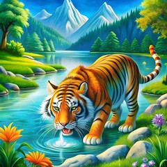 tiger in the forest