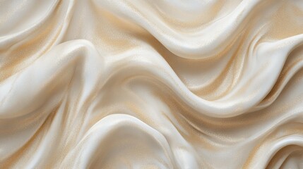 Fototapeta premium Abstract background featuring soft fabric in waves, with marble texture and gold glitter.
