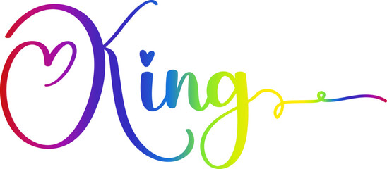 King text, gradient color King text, king 3d gold text effect premium vectors