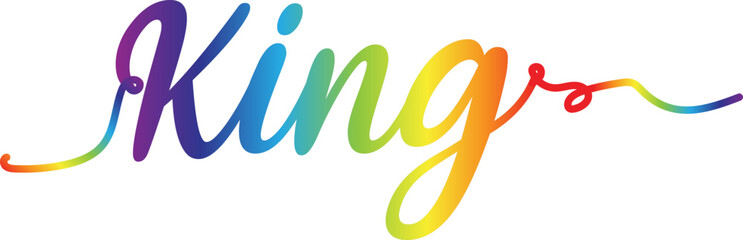 King text, gradient color King text, king 3d gold text effect premium vectors