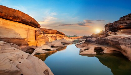 grand canyon mekong river sam phan bok at ubon ratchathani thailand