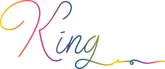 King text, gradient color King text, king 3d gold text effect premium vectors